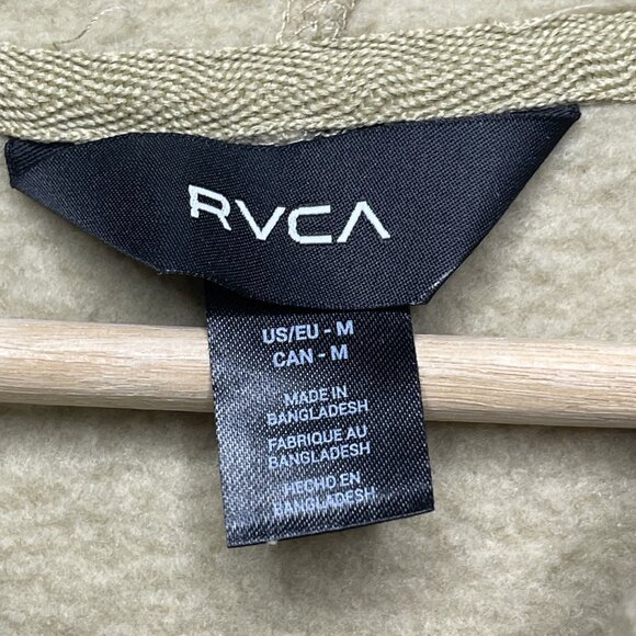 RVCA Mens Khaki Hoodie Sweatshirt Surf Skate Size M - Picture 3 of 6